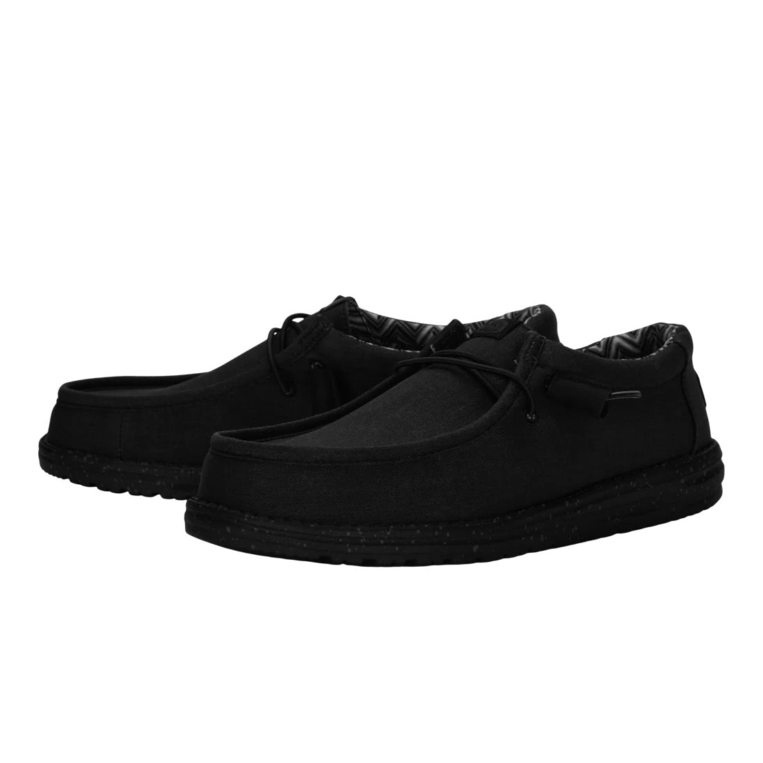 Hey Dude Mens Wally Stretch Canvas Black