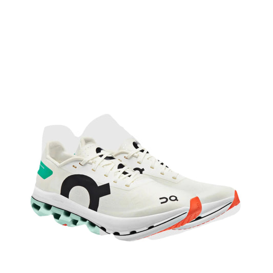 On Women's Cloud Boom Echo running shoes in White & Mint