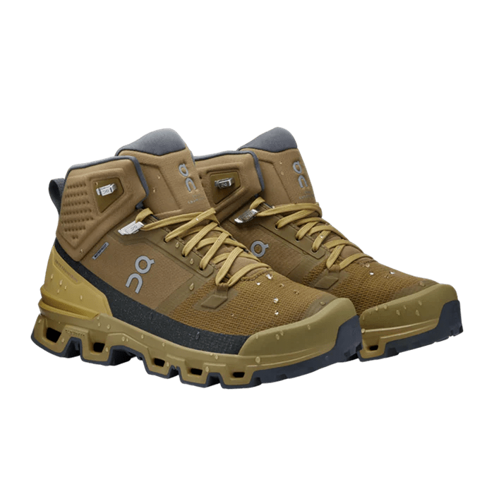 On Men's Cloud Rock 2 Waterproof hiking boots in Hunter & Safari 