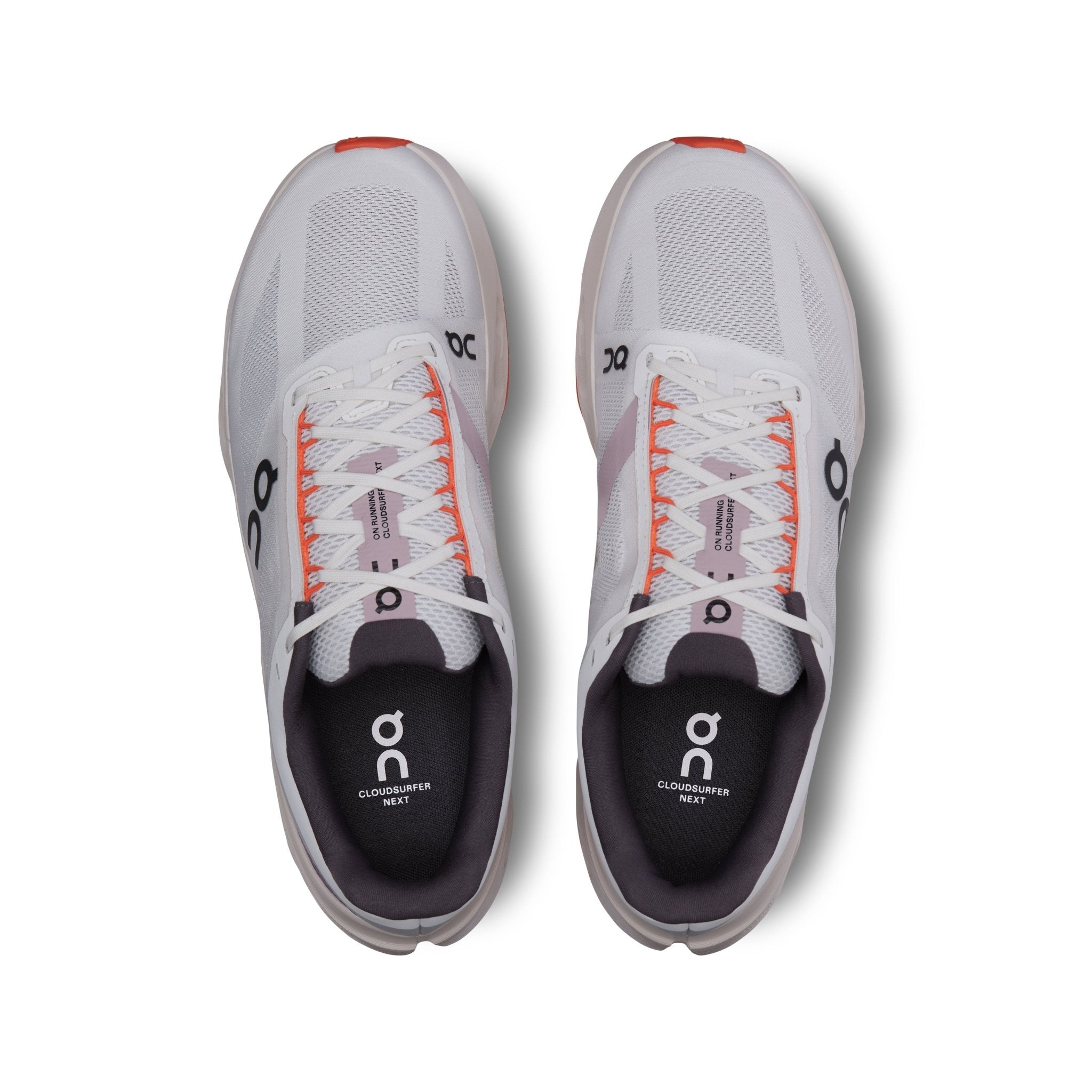 On Men's Cloud Surfer Next Running Shoes in White Flame