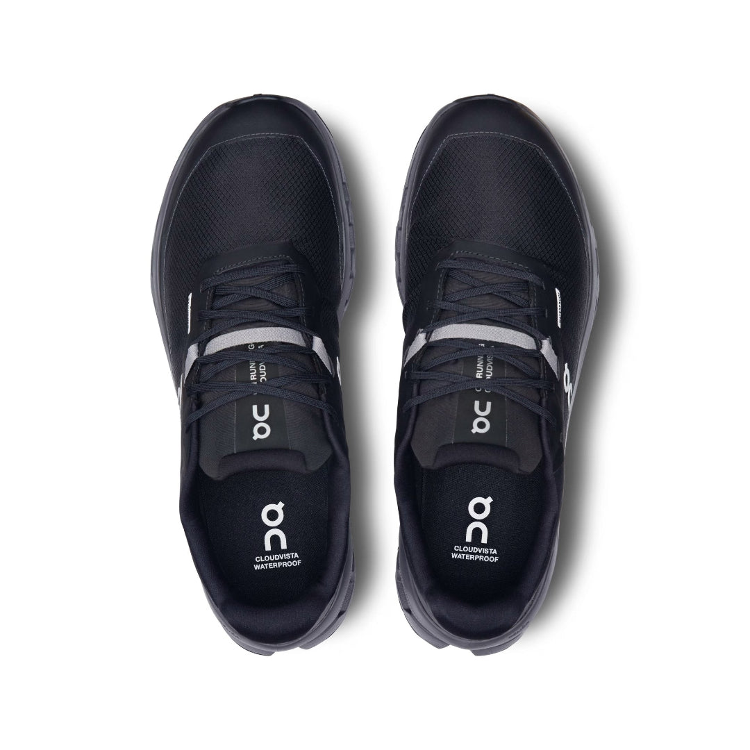 On Men's Cloud Vista 2 WP trail shoes in  Black Eclipse