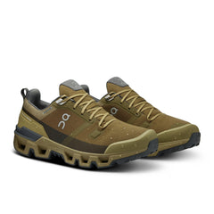 On Men's Cloud Wander Waterproof Trail Shoes in Hunter & Safari