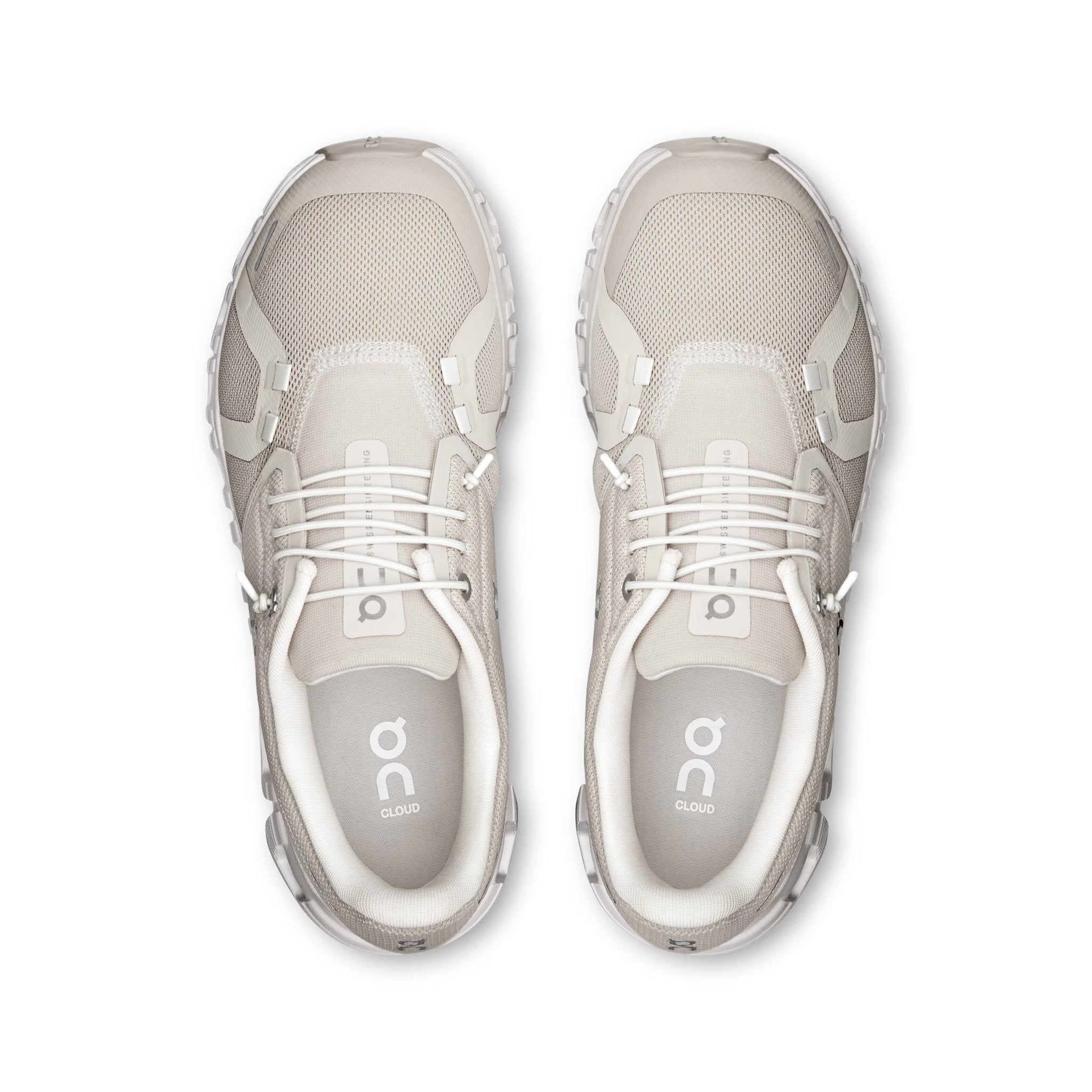 On Women's Cloud 6 Lifestyle Shoe in Pearl & White