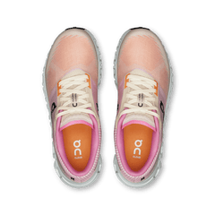 On Women's Cloud 6 Push lifestyle shoe in Tangerine & Raspberry