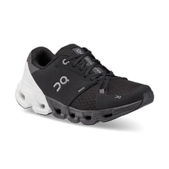 On Women's Cloud Flyer 4 Running Shoes in Black & White Wide