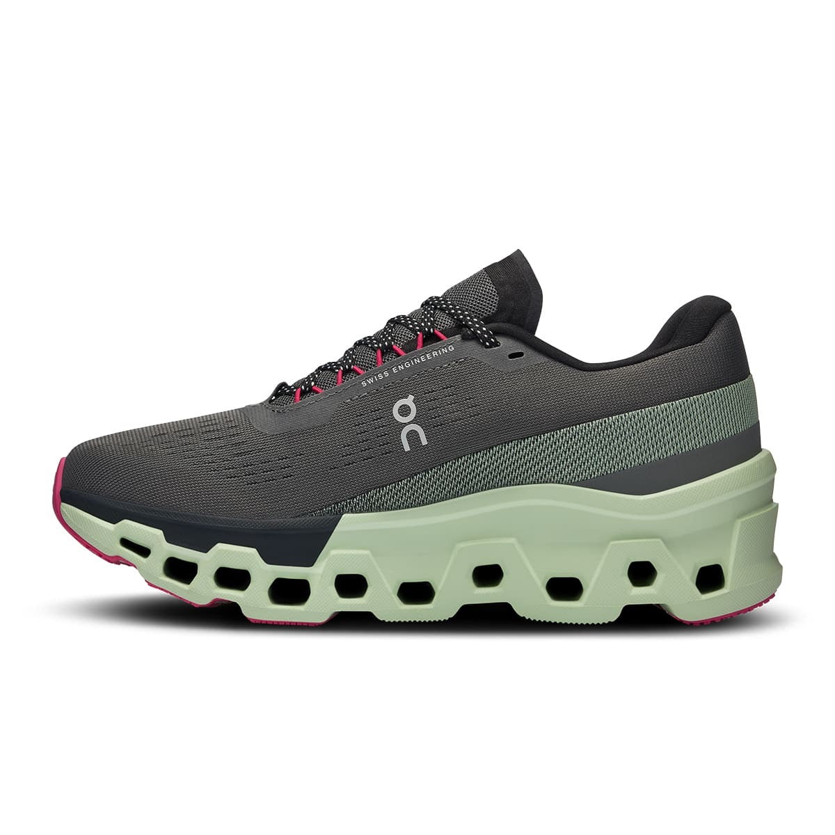 On Women's Cloud Monster 2 Running Shoes in Asphalt Lima