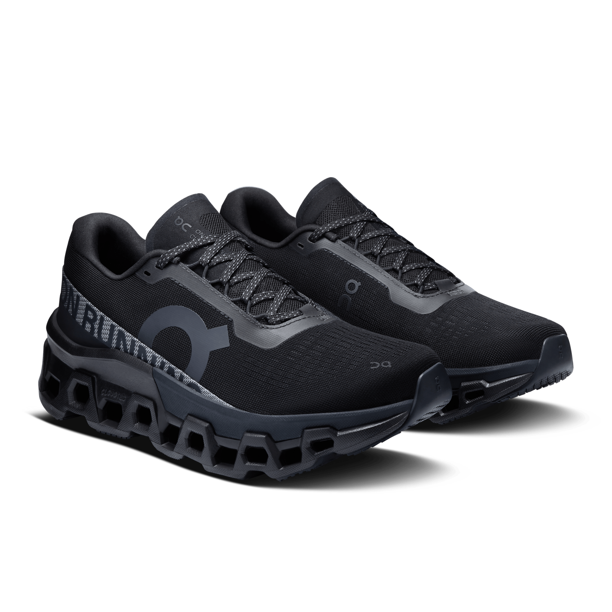 On Women's Cloud Monster 2 running shoes in Black Eclipse