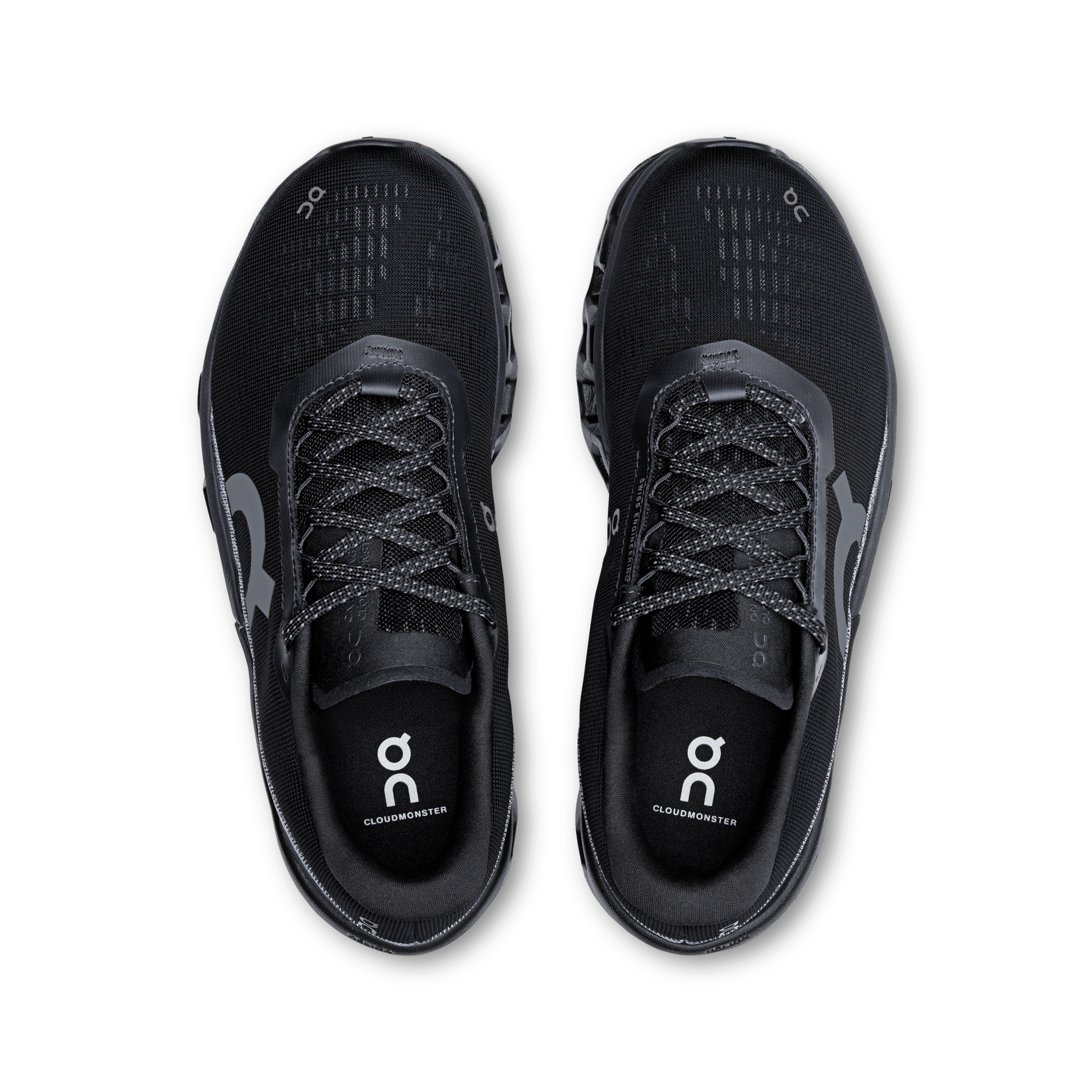 On Women's Cloud Monster 2 running shoes in Black Eclipse