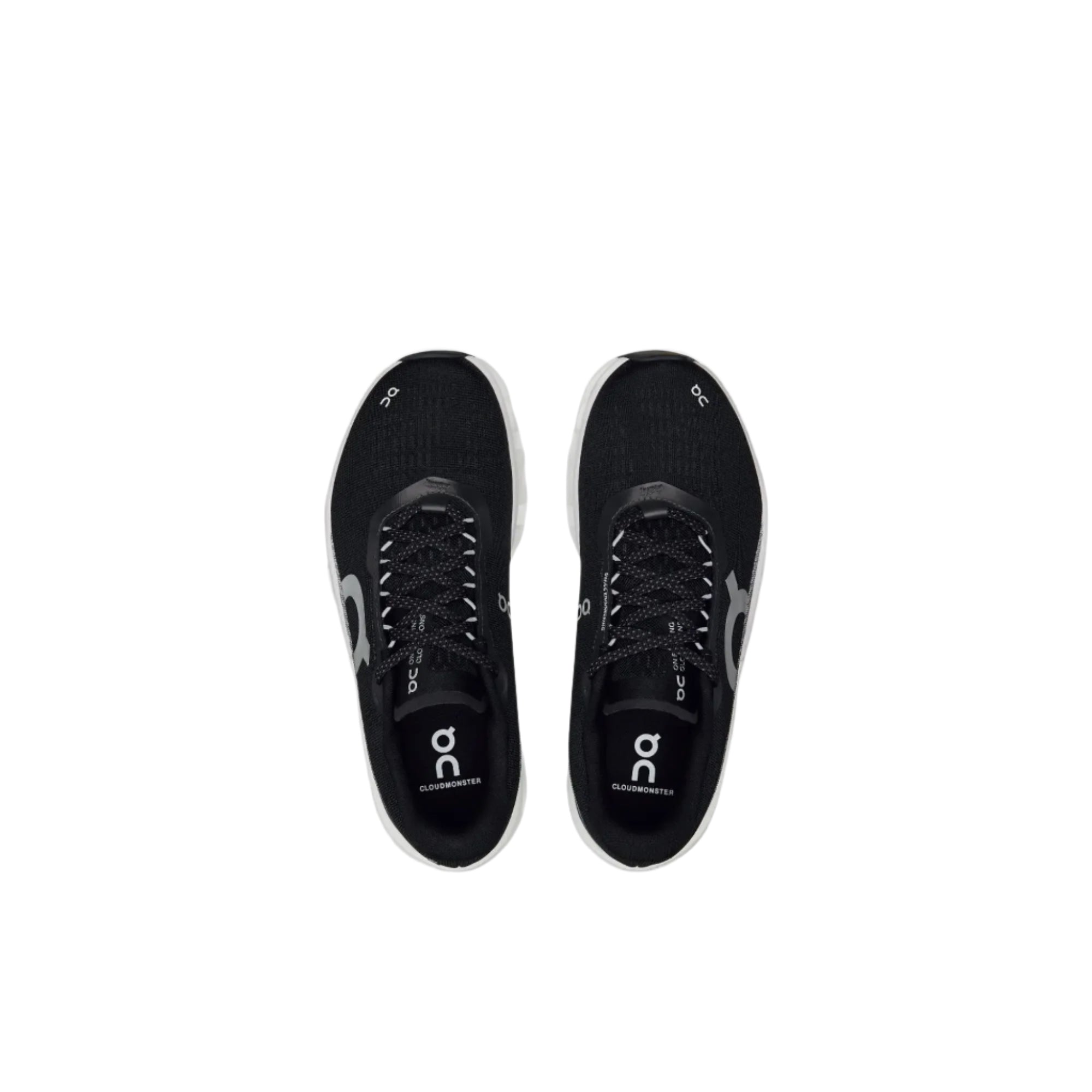 On Women's Cloud Monster 2 Running Shoes in Black & Frost 