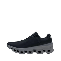 On Women's Cloud Monster Running Shoes in Black Magnet