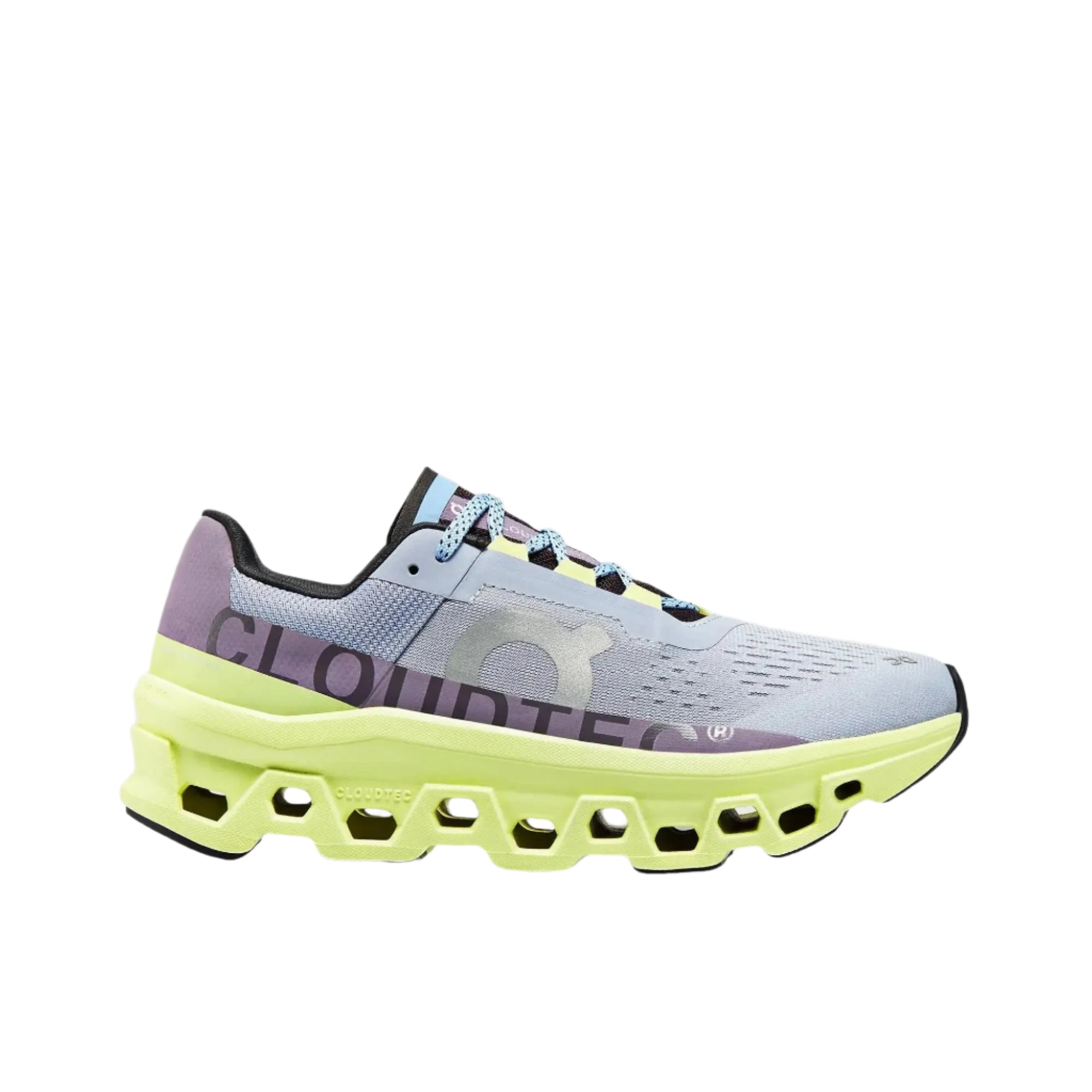 On Women's Cloud Monster running shoes in Nimbus & Hay