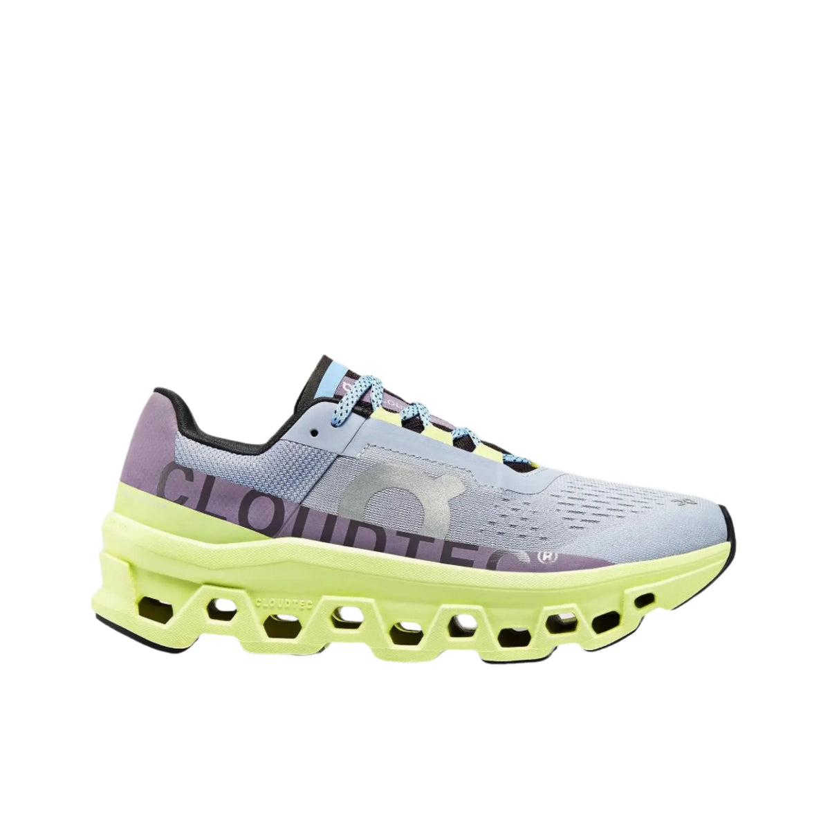 On Women's Cloud Monster running shoes in Nimbus & Hay