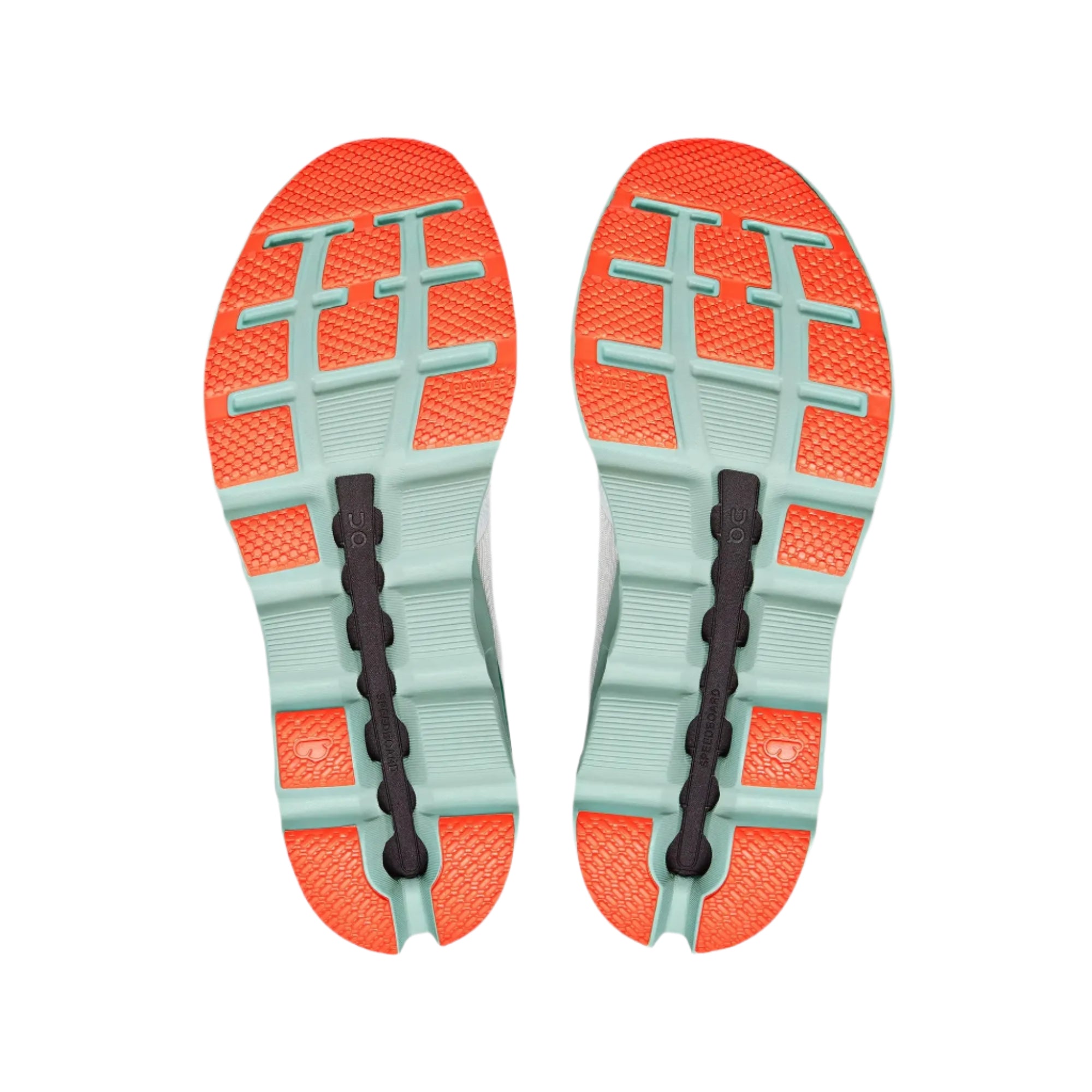 On Women's Cloud Stratus 2 running shoes in Undyed White & Creek