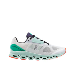 On Women's Cloud Stratus 2 running shoes in Undyed White & Creek