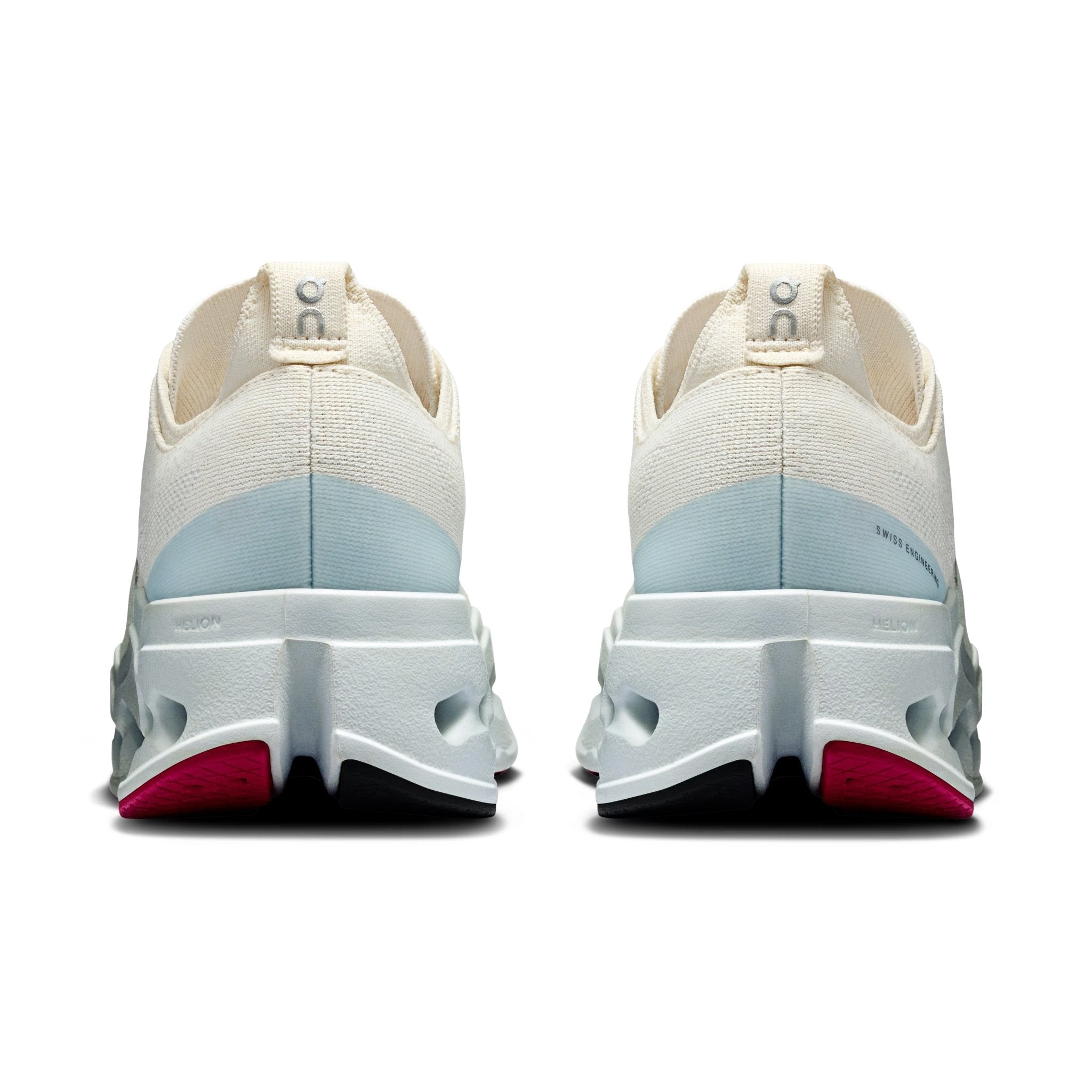 On Women's Cloud Surfer Max running shoes in Ivory Arctic