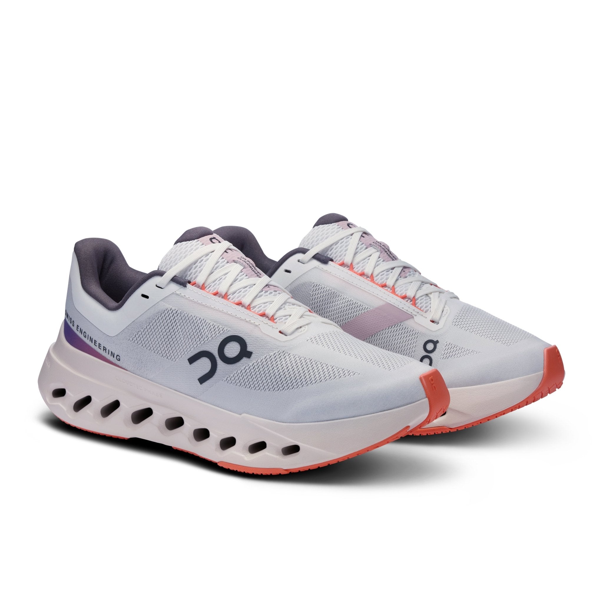 On Women's Cloud Surfer Next Running Shoes in White Flame