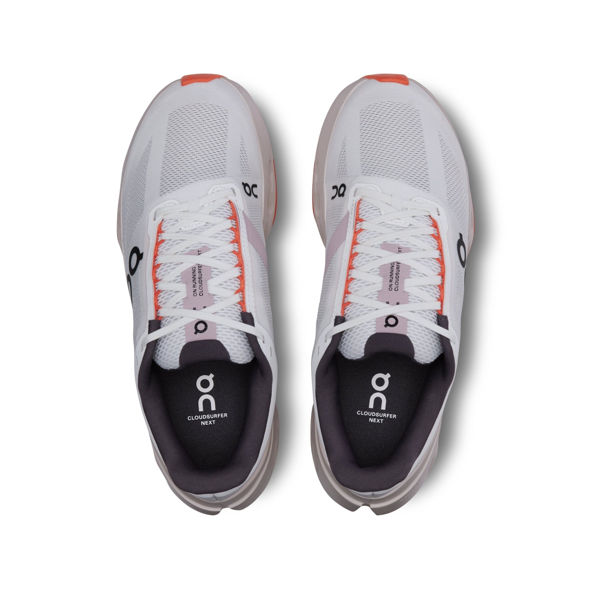 On Women's Cloud Surfer Next Running Shoes in White Flame