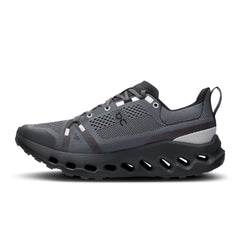 On Women's Cloud Surfer Trail Shoes in Eclipse Black