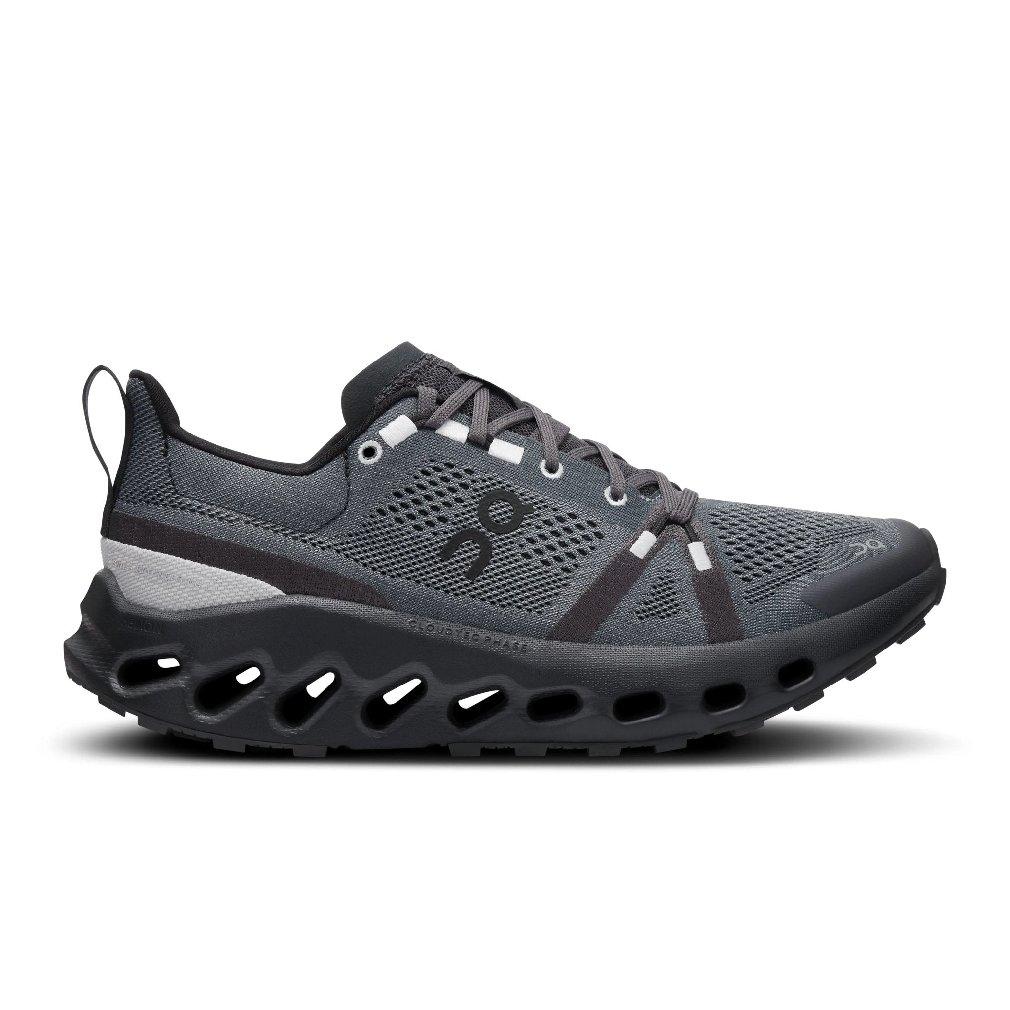 On Women's Cloud Surfer Trail Shoes in Eclipse Black