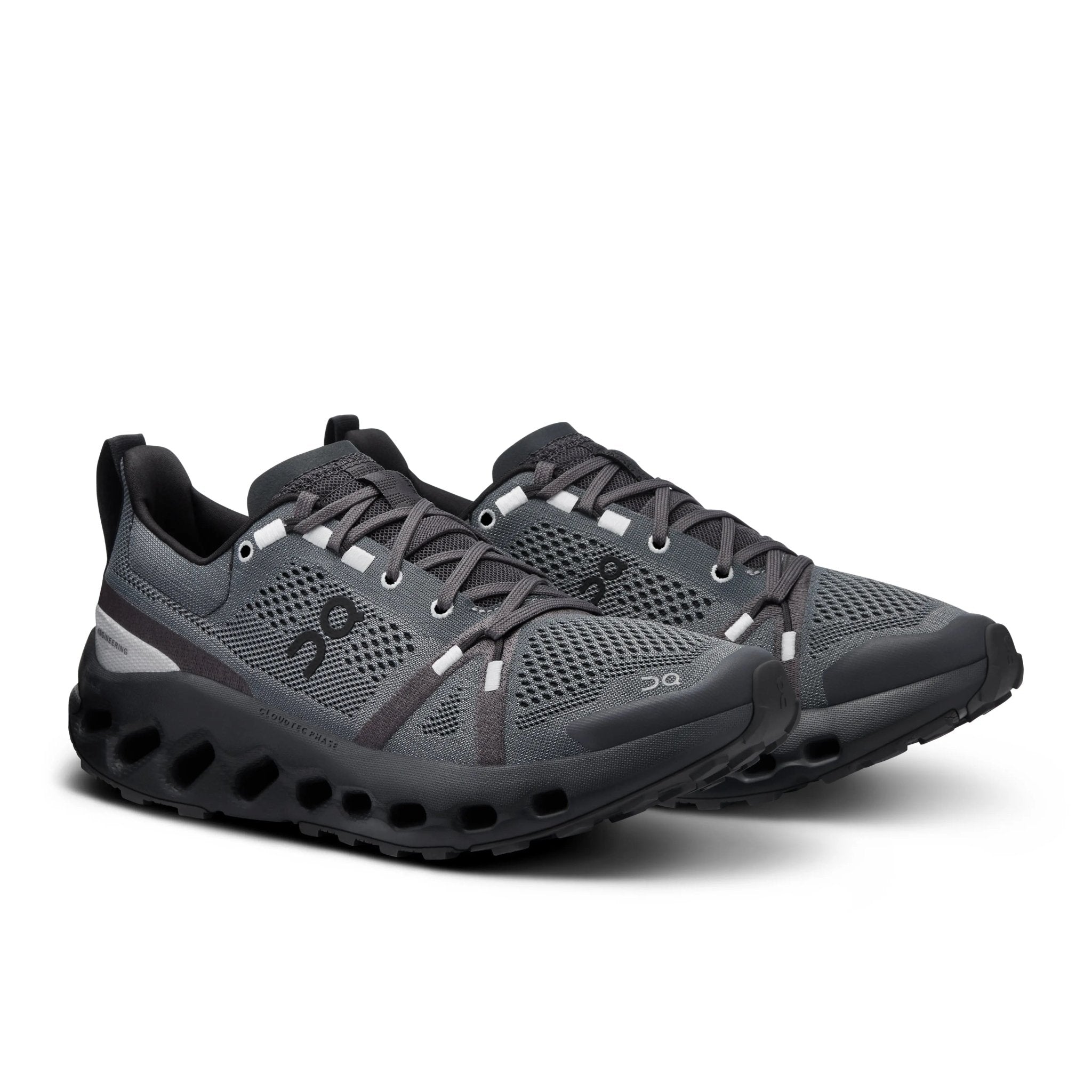 On Women's Cloud Surfer Trail Shoes in Eclipse Black