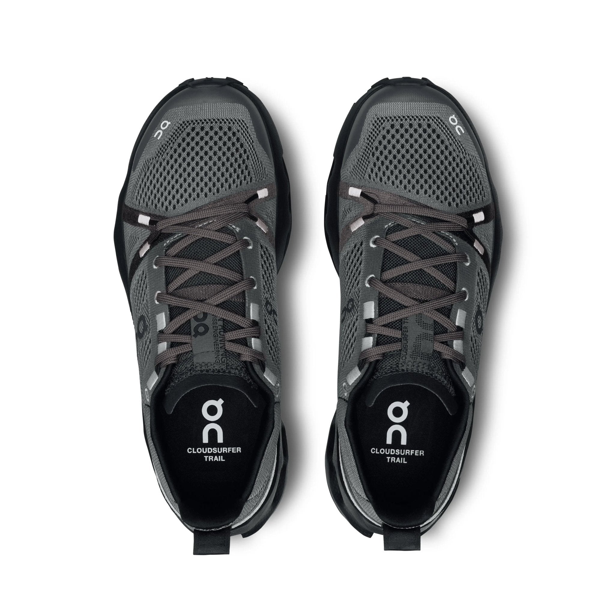 On Women's Cloud Surfer Trail Shoes in Eclipse Black