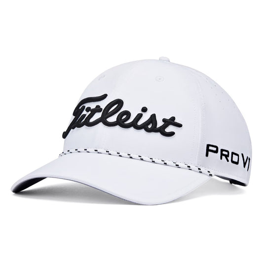 Titliest Tour Breezer Golf Cap in White and Black