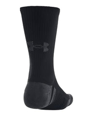 Under Armour Unisex Performance Tech 3-Pack Crew Socks in Black