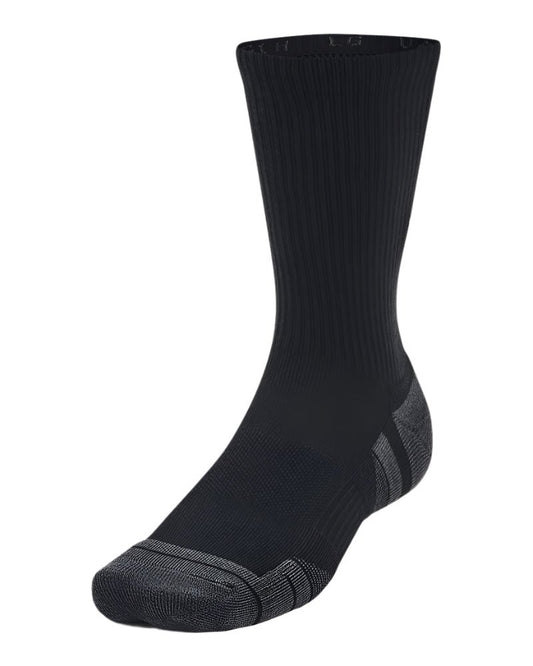 Under Armour Unisex Performance Tech 3-Pack Crew Socks in Black