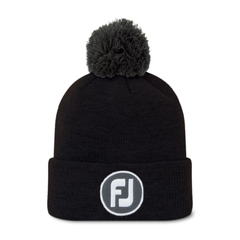 Footjoy Solid Pom Pom Beanie Black