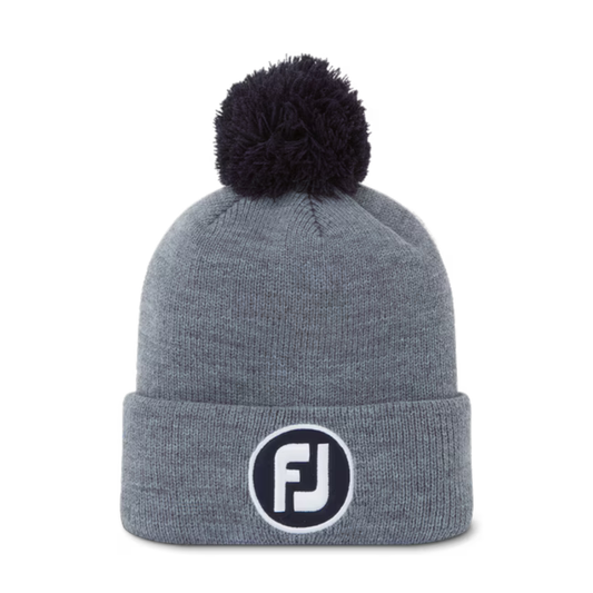 Footjoy Solid Pom Pom Beanie Heather Grey