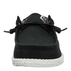 Hey Dude Mens Wally Stretch Canvas Black White