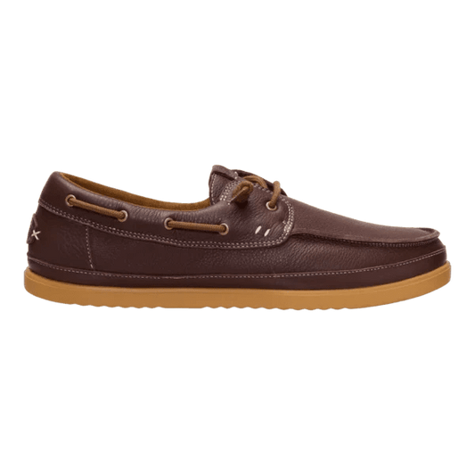Hey Dude Mens Harbor Lo Craft Leather Shaved Brown