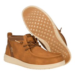 Hey Dude Mens Wally Mid Gripr Classic Cognac Tan