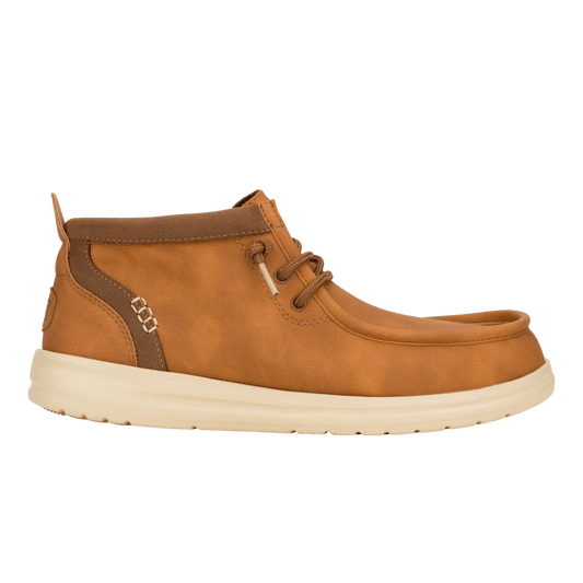 Hey Dude Mens Wally Mid Gripr Classic Cognac Tan
