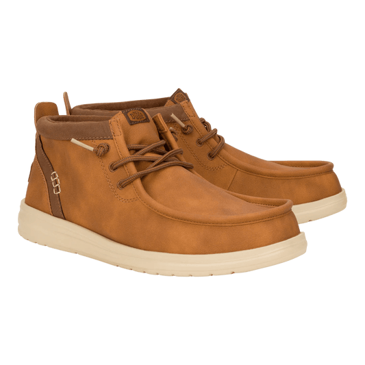 Hey Dude Mens Wally Mid Gripr Classic Cognac Tan