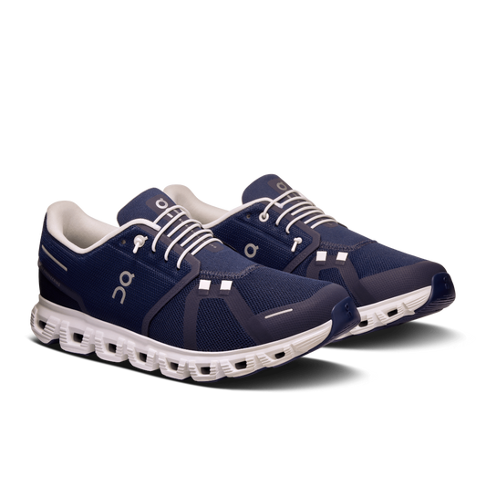 On mens cloud 6 lifestyle shoe in midnight & white