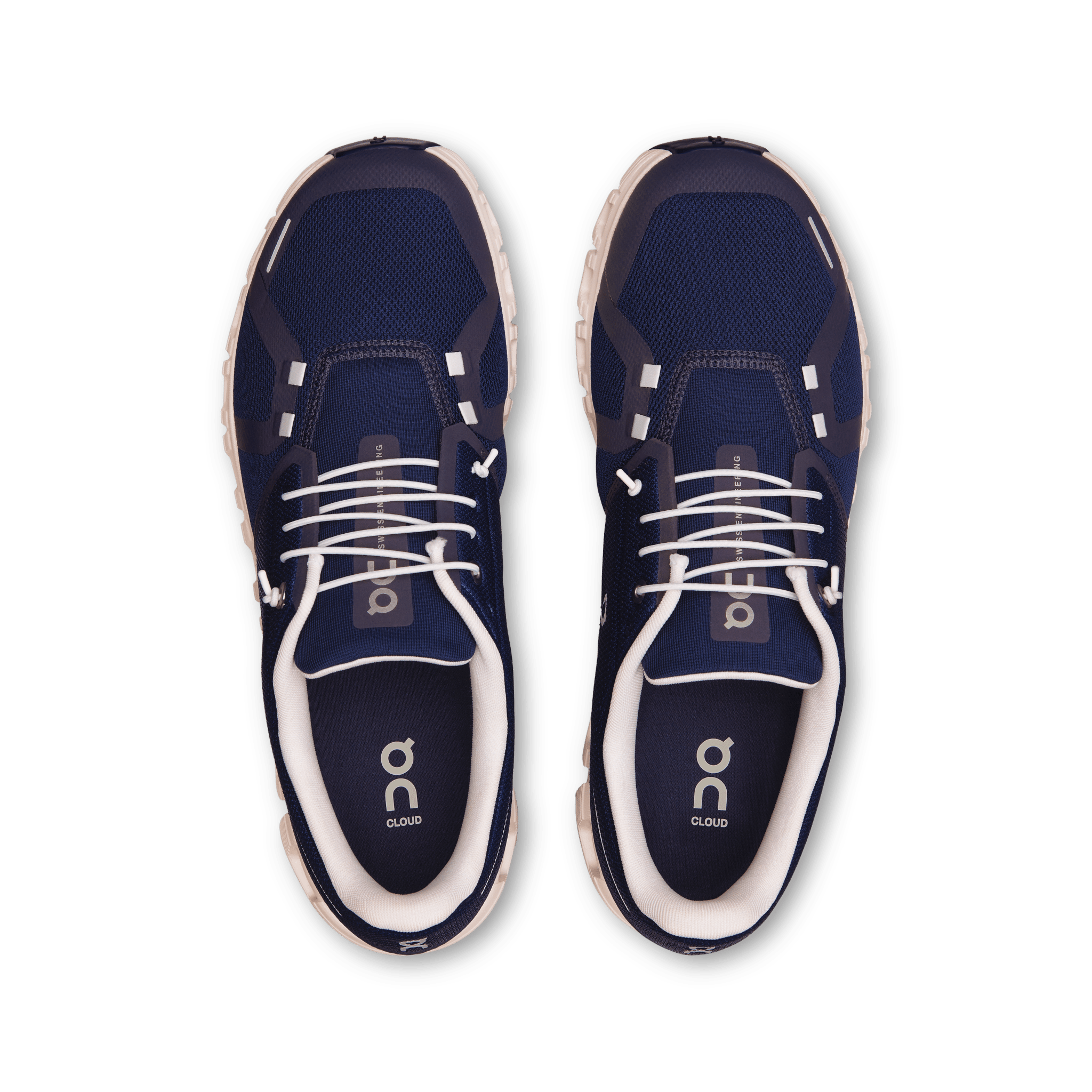 On mens cloud 6 lifestyle shoe in midnight & white