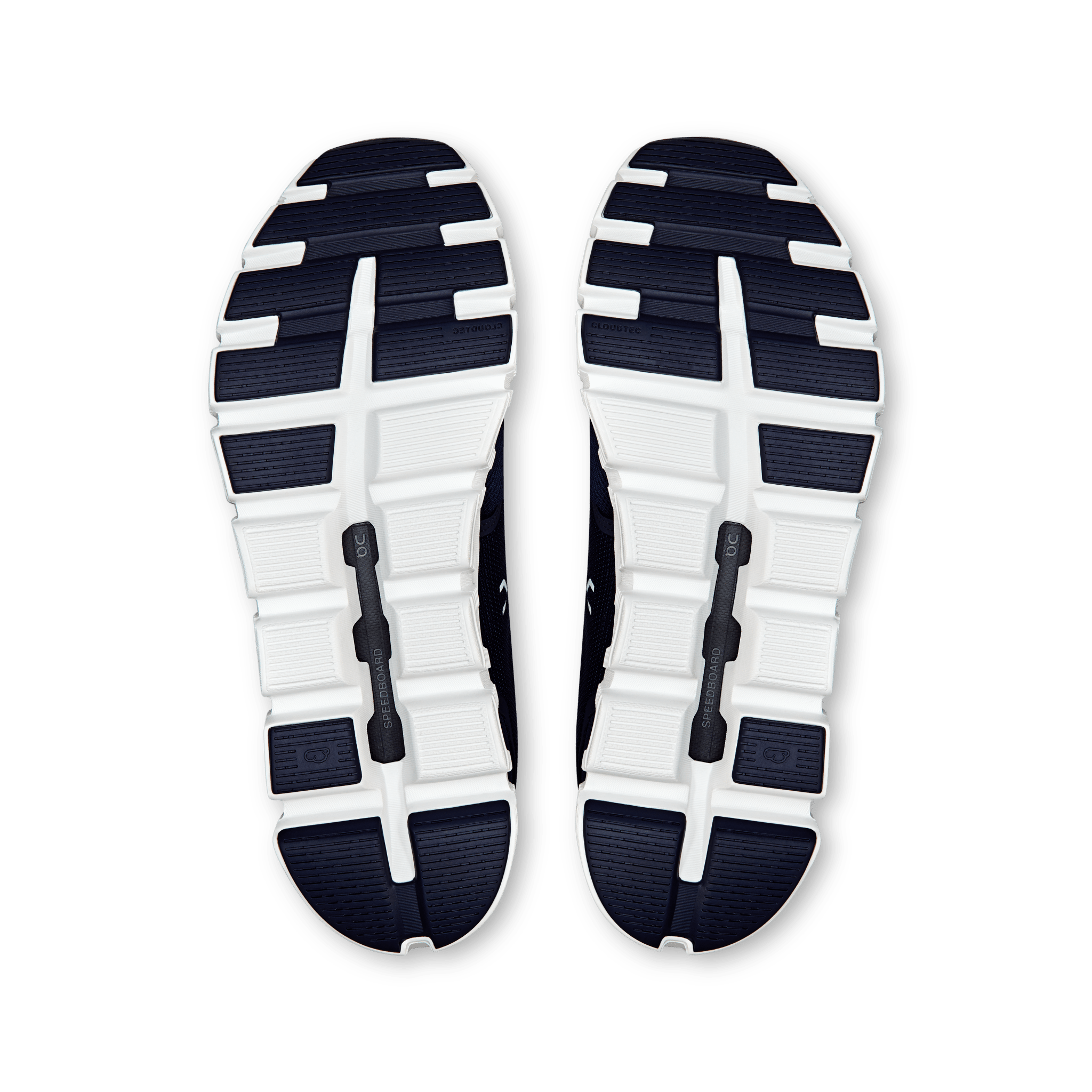 On mens cloud 6 lifestyle shoe in midnight & white