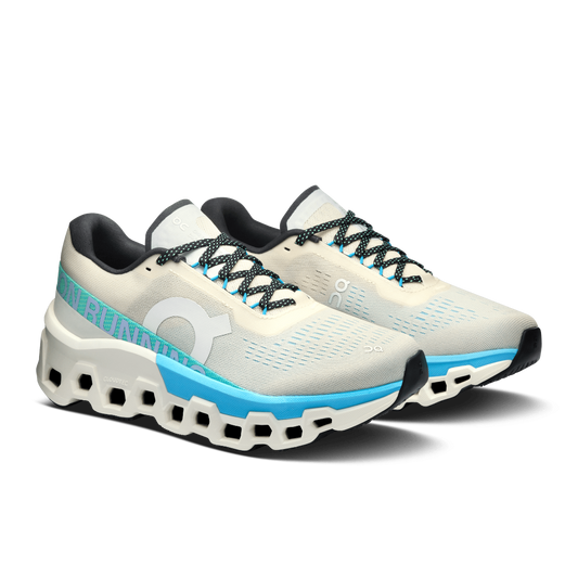 On Women's Cloud Monster 2 running shoes in Cream & Horizon