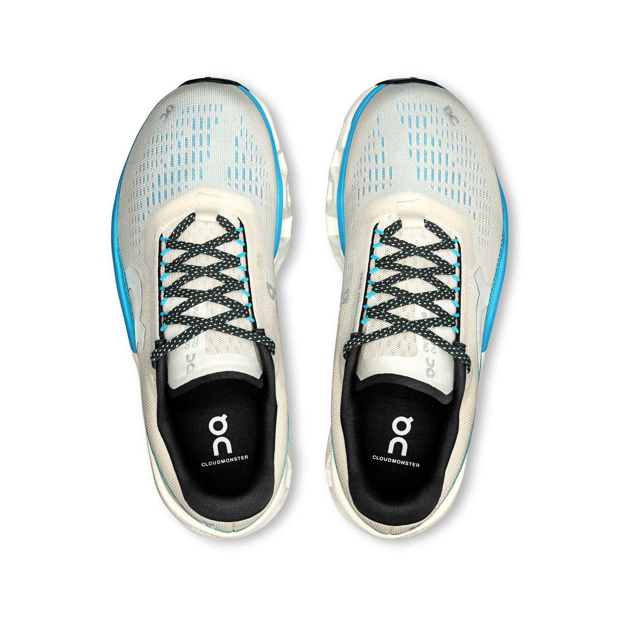 On Women's Cloud Monster 2 running shoes in Cream & Horizon