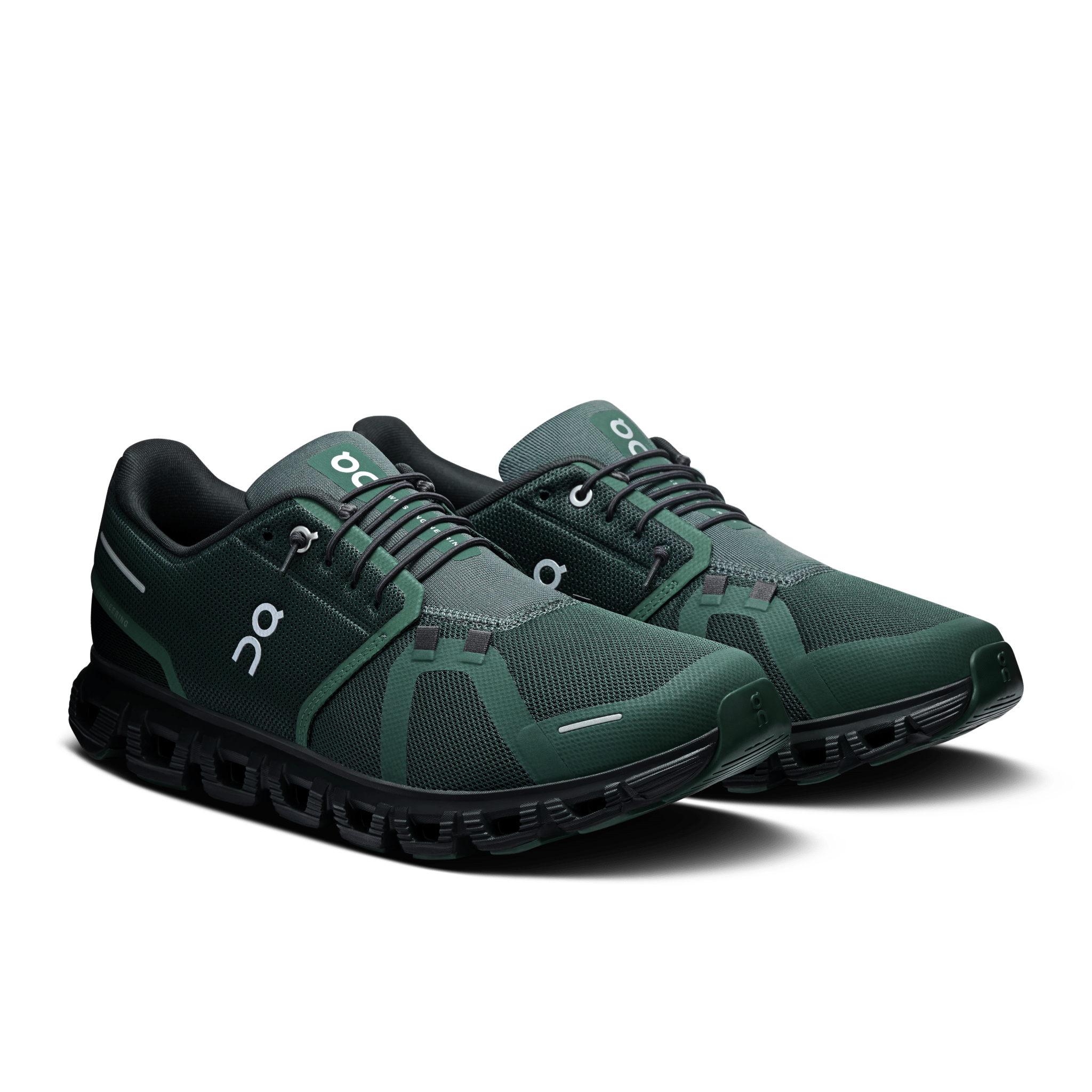 On mens cloud 6 lifestyle shoes in  evergreen & black