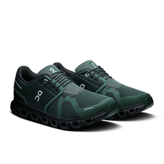 On mens cloud 6 lifestyle shoes in  evergreen & black