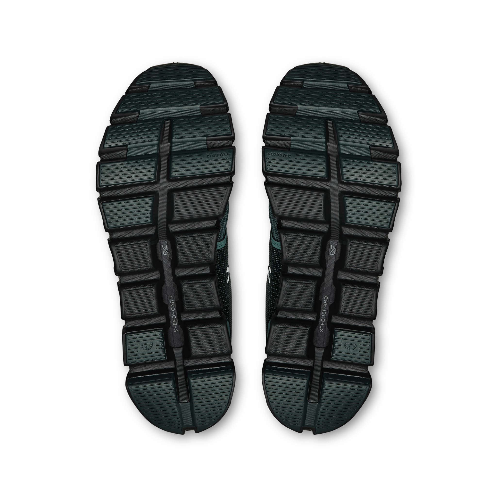 On mens cloud 6 lifestyle shoes in  evergreen & black