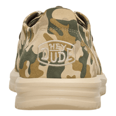 Hey Dude Mens Wally NXT Moc Camo Suede Boulder Tan Multi