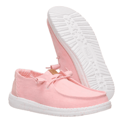 Hey Dude Womens Wendy Chambray Grid Pale Pink