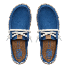 Hey Dude Womens Wendy Espadrille Hibiscus Ensign Blue