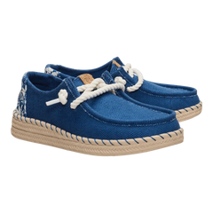 Hey Dude Womens Wendy Espadrille Hibiscus Ensign Blue