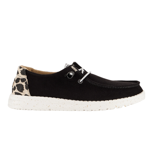 Hey Dude Womens Wendy Black Leopard