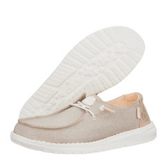 Hey Dude Womens Wendy Metallic Sparkle Rose Gold