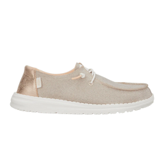 Hey Dude Womens Wendy Metallic Sparkle Rose Gold